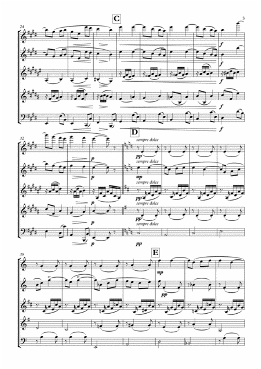 Dolly Suite Woodwind Quintet scores gallery preview page 3