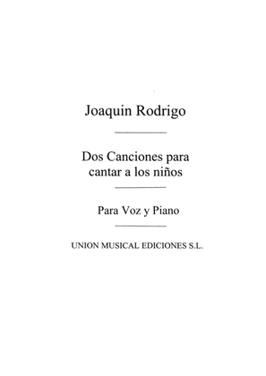 Book cover for Rodrigo: Dos Canciones Para Cantar A Los Ninos
