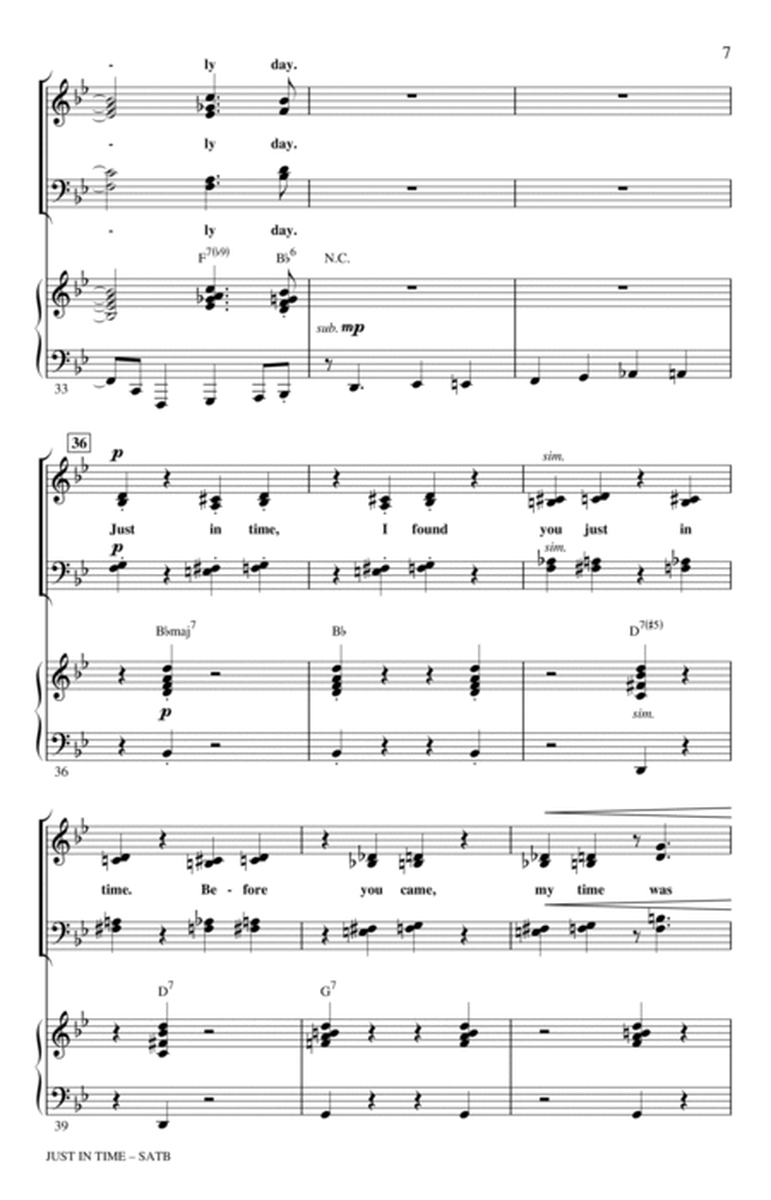 Just In Time (from Bells Are Ringing) (arr. Steve Zegree)