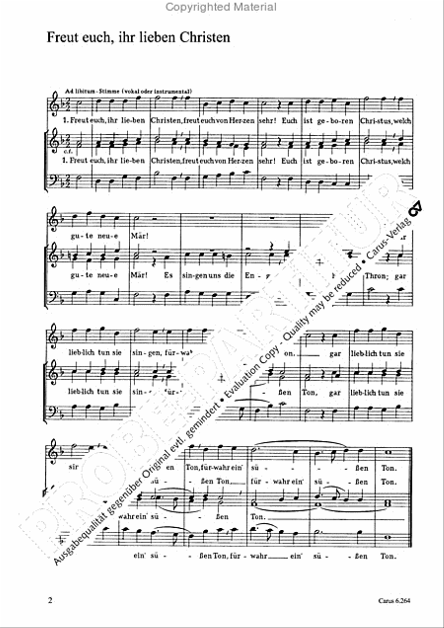 Vier Chorsatze zu Weihnachten und zur Jahreswende Score scores gallery preview page 3