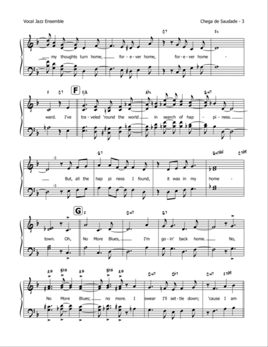 Chega De Saudade (no More Blues) Choir scores gallery preview page 5