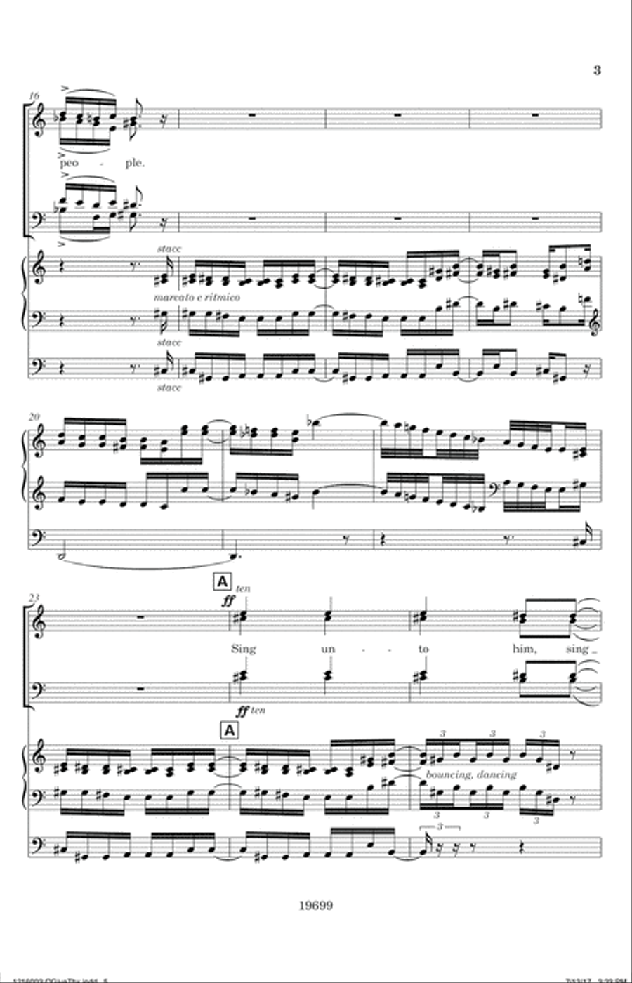 O Give Thanks Unto The Lord 4-Part scores gallery preview page 3