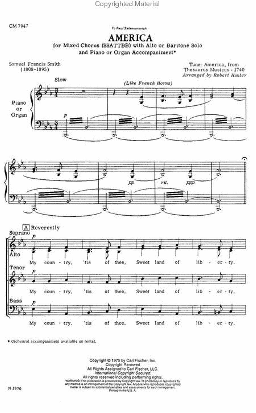 America America Choir scores gallery preview page 2
