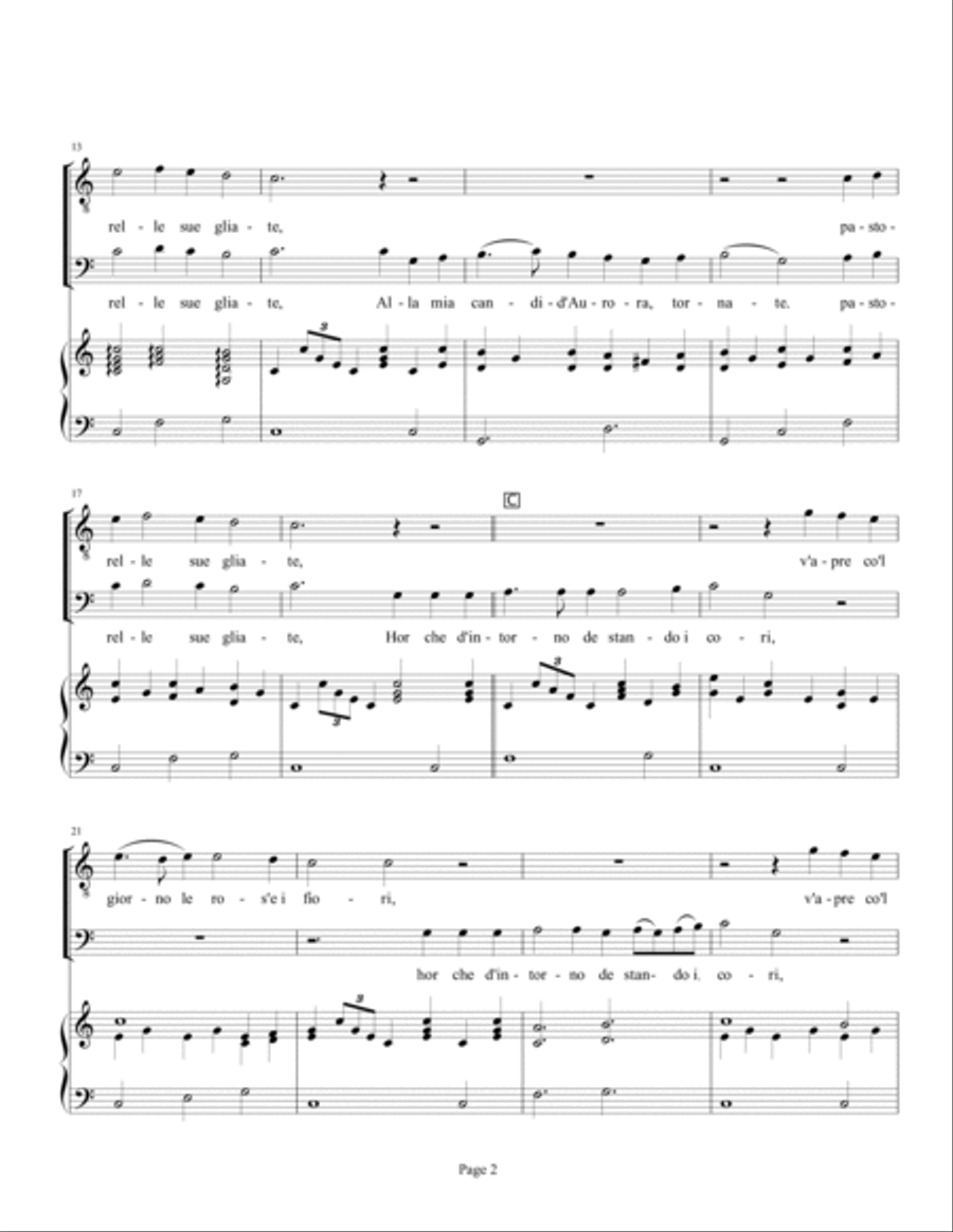 Alla luce - tenor & baritone duet (Kapsperger, 1610) Tenor Voice scores gallery preview page 2
