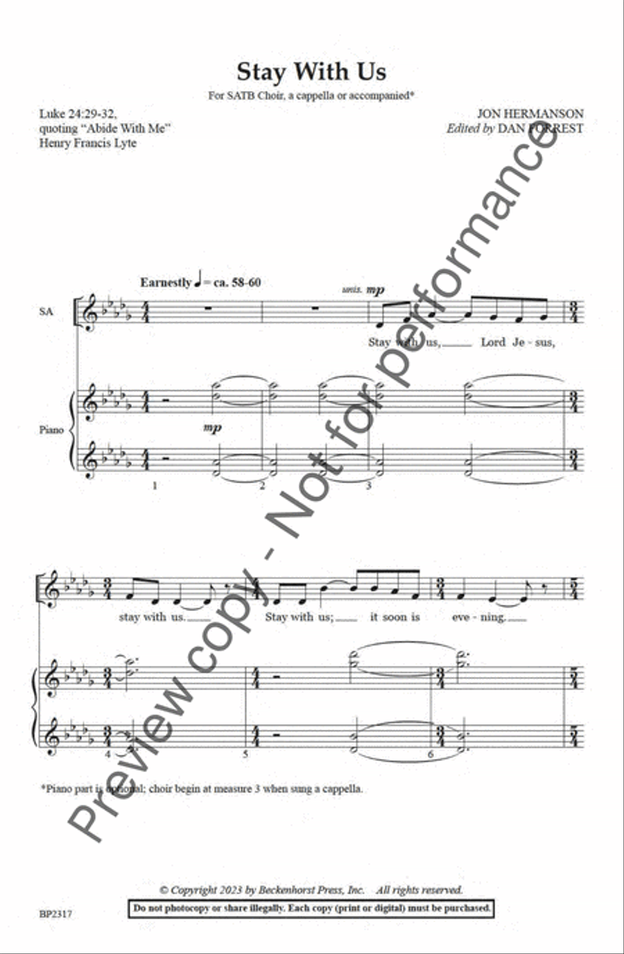 Stay With Us 4-Part scores gallery preview page 2