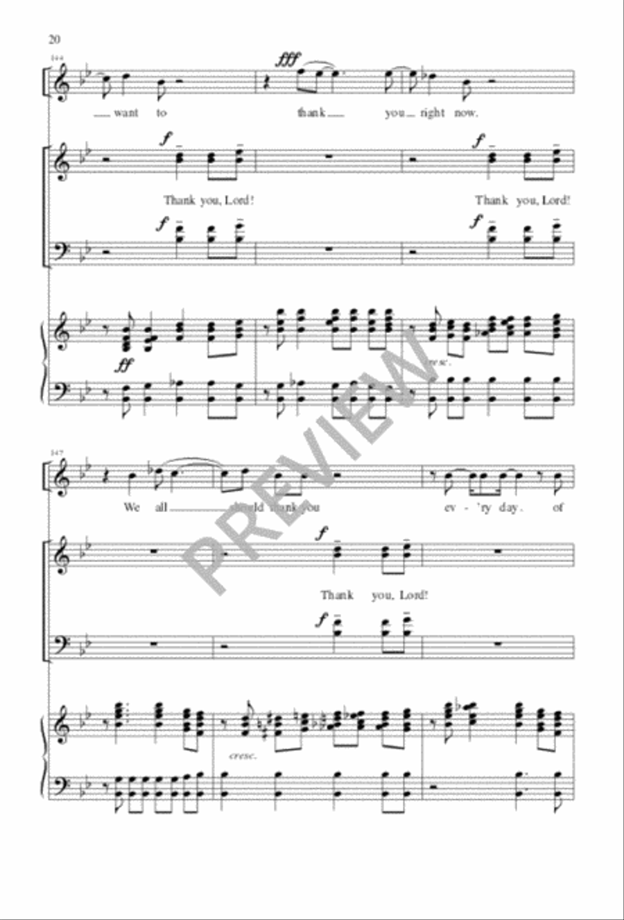 Thank You, Lord 4-Part scores gallery preview page 21