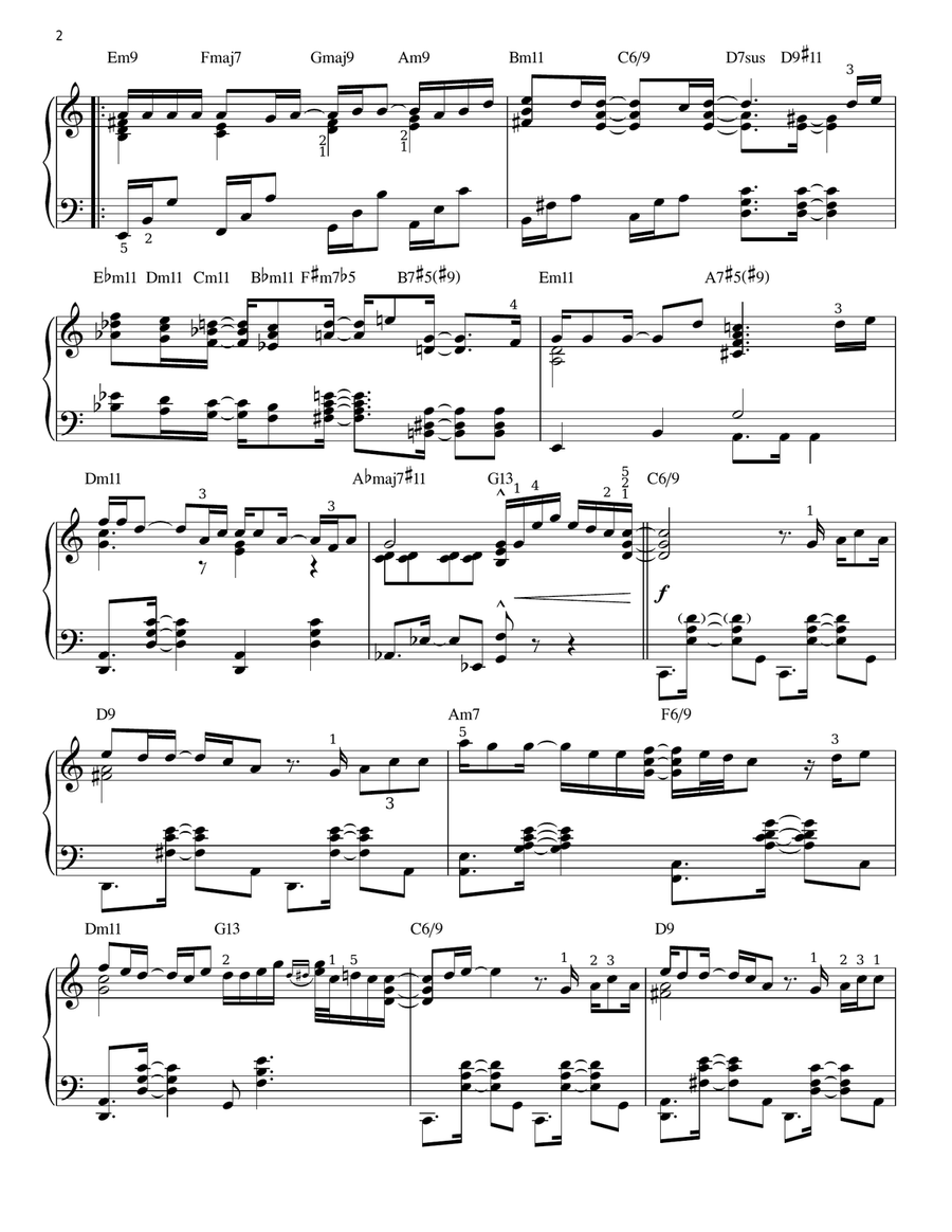 Against All Odds (Take A Look At Me Now) [Jazz version] (arr. Brent Edstrom) Piano Solo scores gallery preview page 2