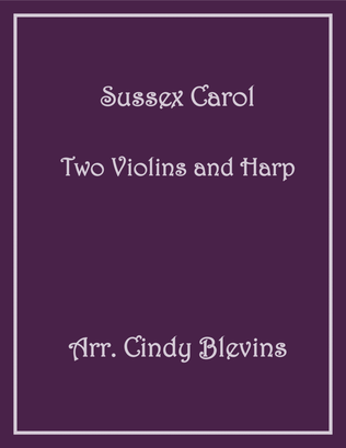 Book cover for Sussex Carol, Two Violins and Harp