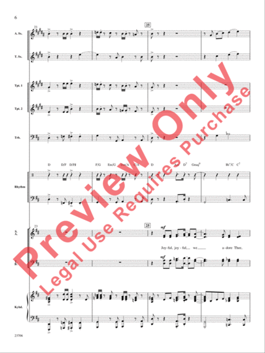 Joyful, Joyful, We Adore Thee Choir scores gallery preview page 7