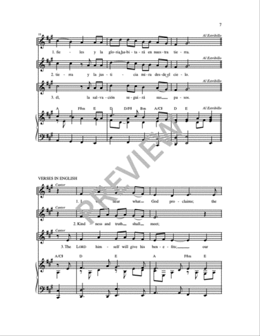 Muéstranos Señor / Lord Show Us Your Mercy 4-Part scores gallery preview page 4