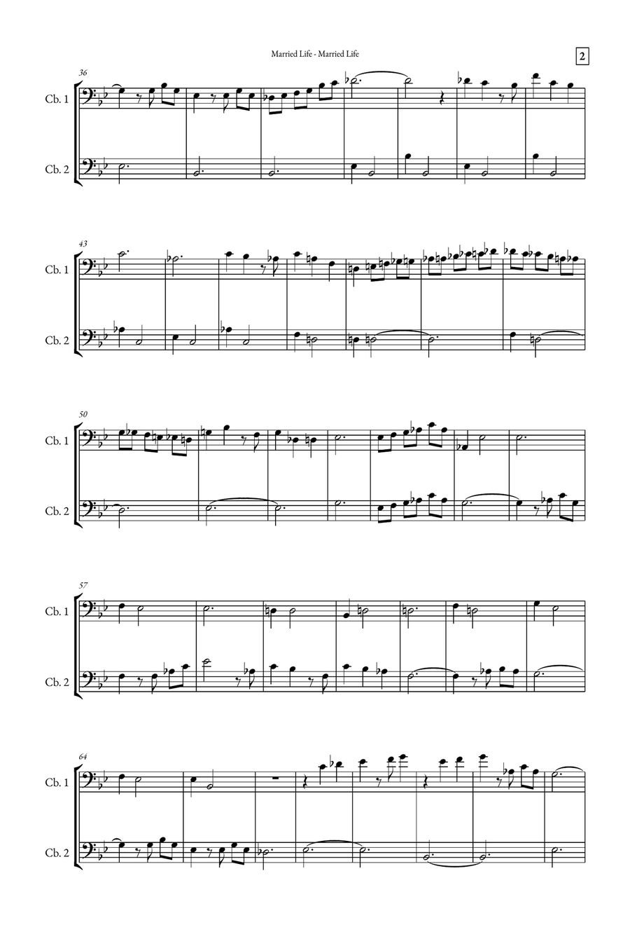 Married Life String Duet scores gallery preview page 2