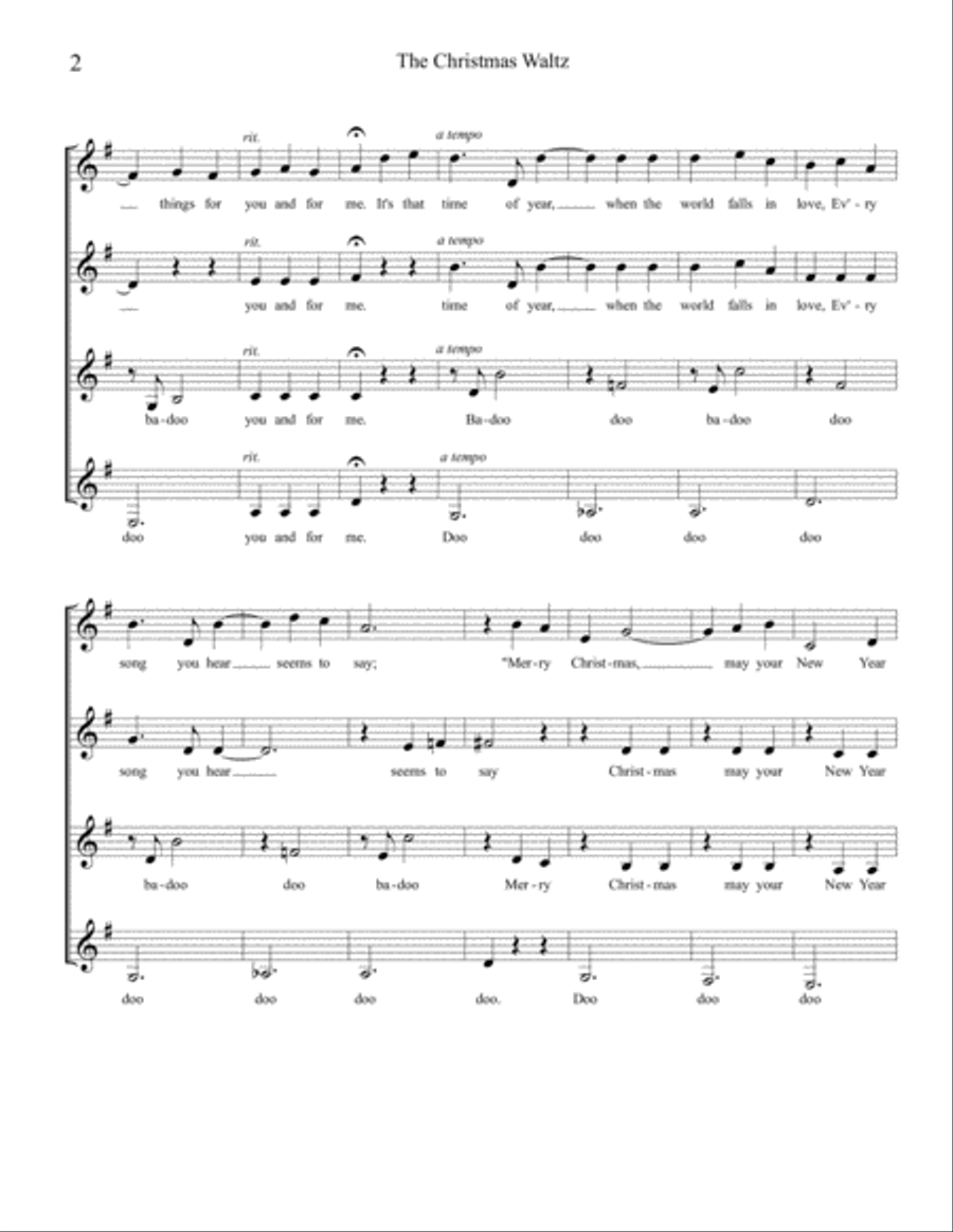 The Christmas Waltz The Christmas Waltz SSAA scores gallery preview page 2