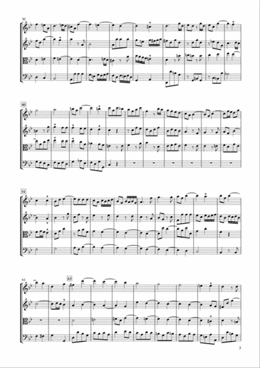 Sonata Op.34-1 for String Quartet String Quartet scores gallery preview page 3