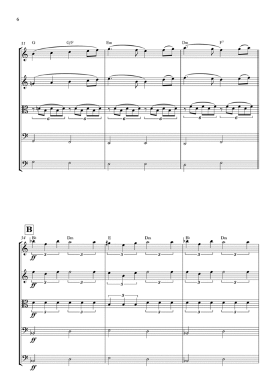 Swan Lake String Quintet scores gallery preview page 6