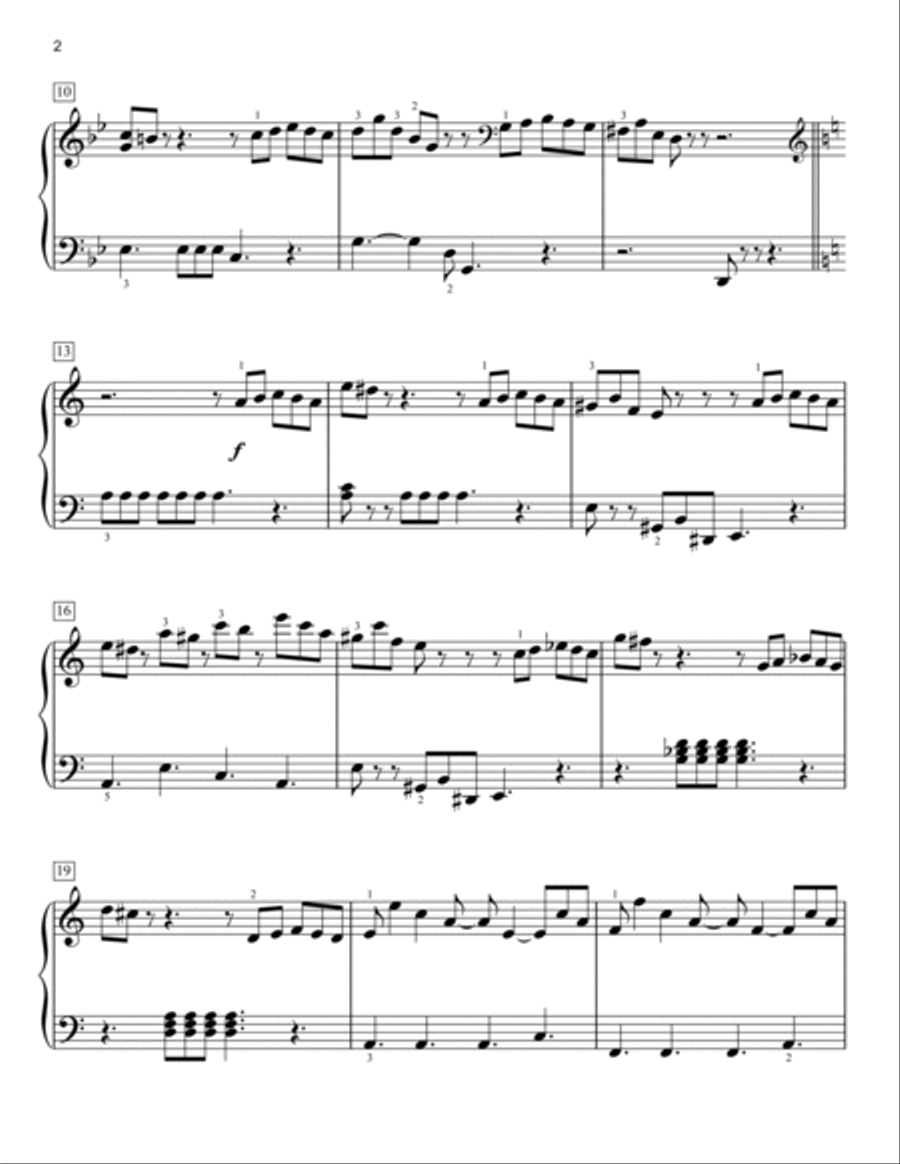 The Duel (from The Adventures Of Tintin) Easy Piano scores gallery preview page 2