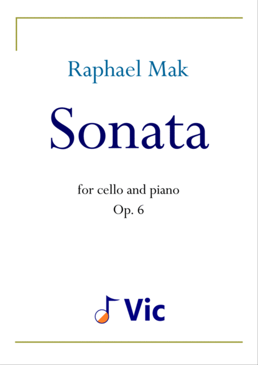 Cello Sonata, op. 6 Piano scores gallery preview page 1