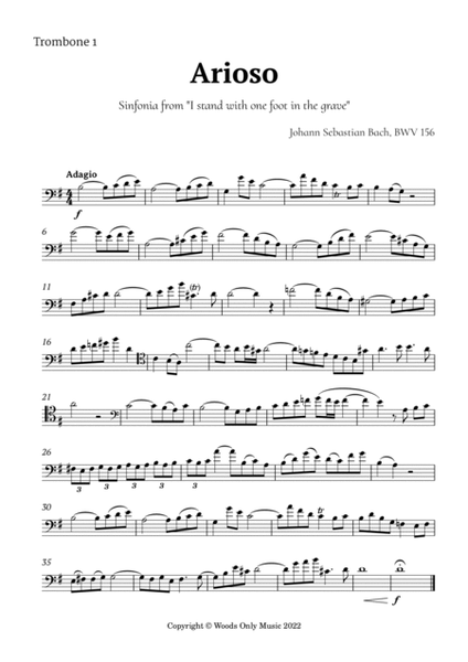 Arioso by Bach for Trombone Quartet image number null