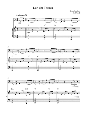 Lob der Tränen (op.13 no.2) (bassoon solo and piano accompaniment)