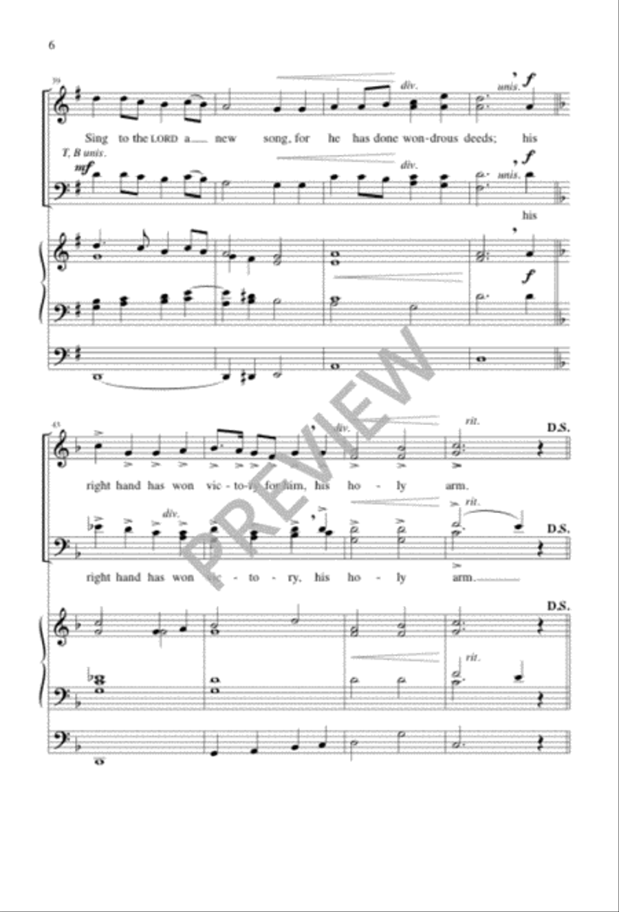 Sing to God a Joyful Song Sing to God a Joyful Song 4-Part scores gallery preview page 6