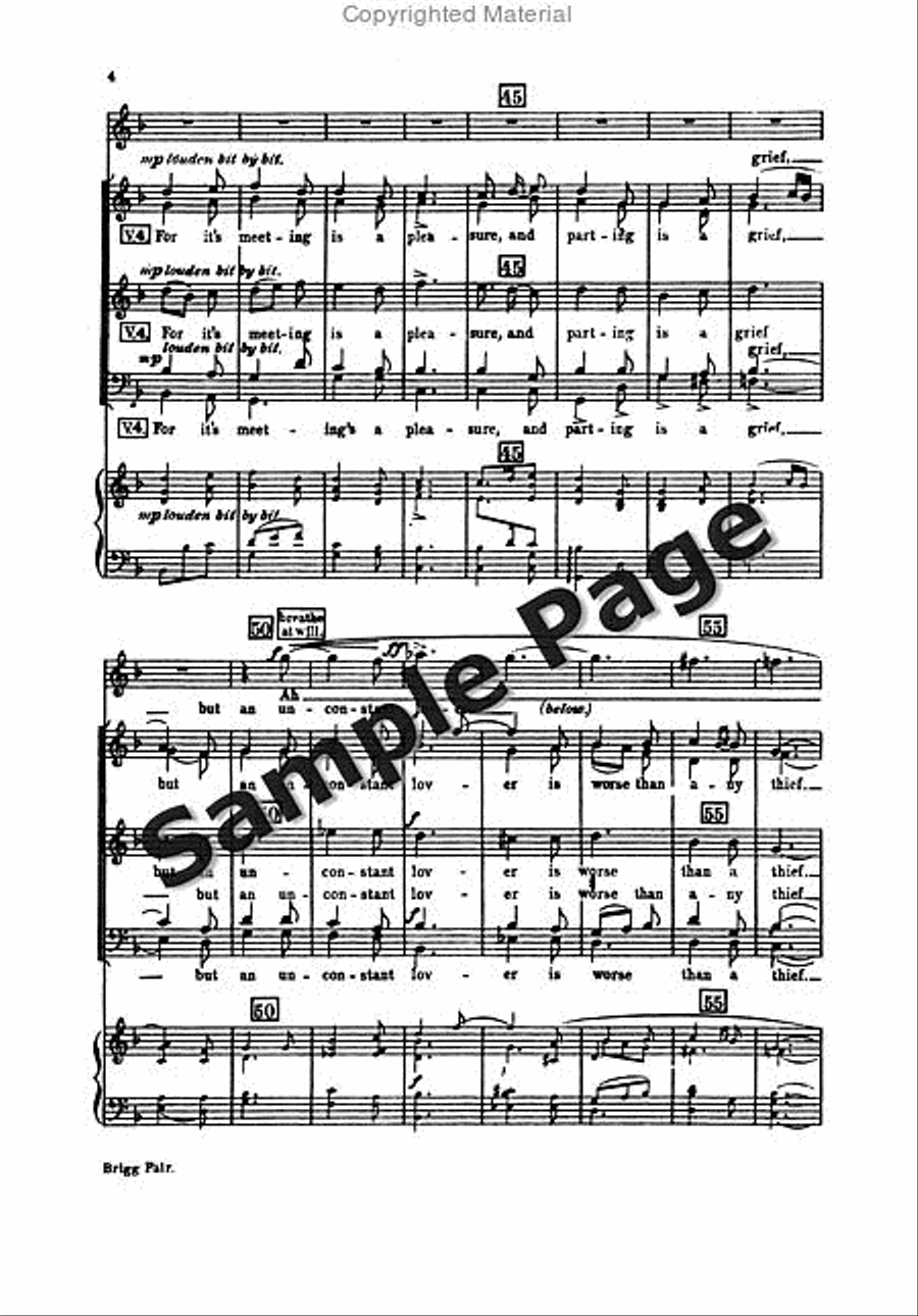 Grainger Brigg Fair Satbb Chor Mixed Choir scores gallery preview page 7