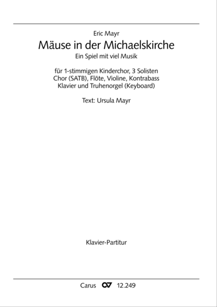 Mause in der Michaelskirche 4-Part scores gallery preview page 2