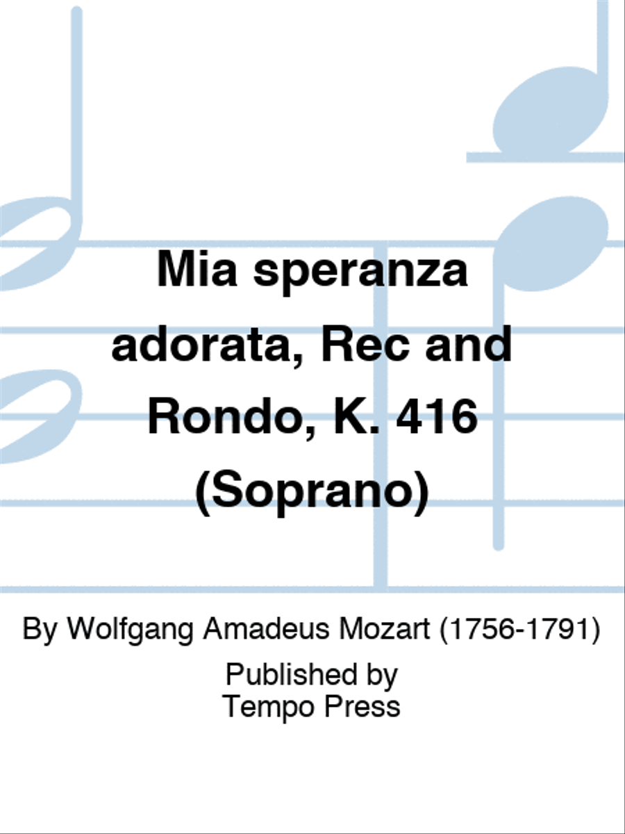 Mia speranza adorata, Rec and Rondo, K. 416 (Soprano) Set of Parts scores gallery preview page 1