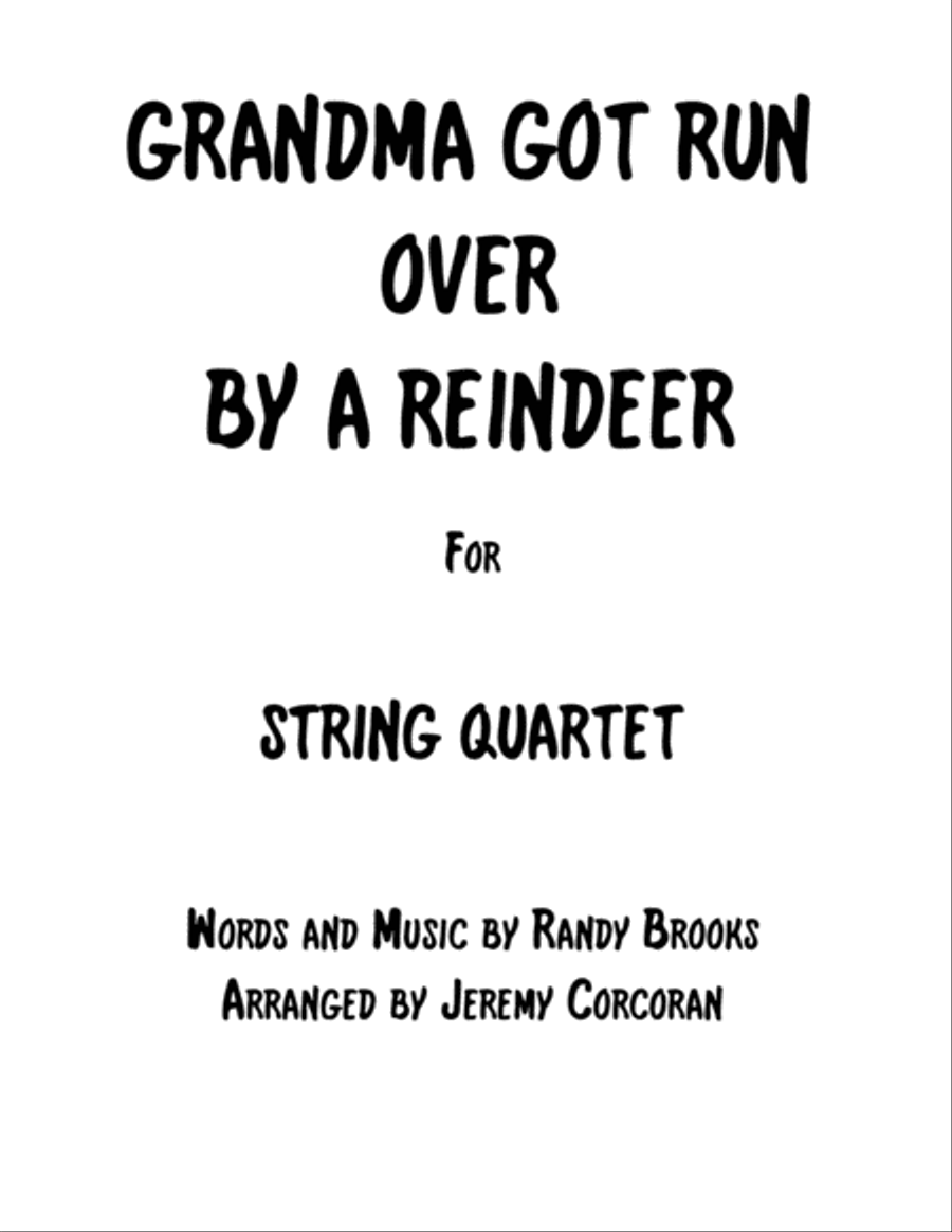 Grandma Got Run Over By A Reindeer String Quartet scores gallery preview page 1