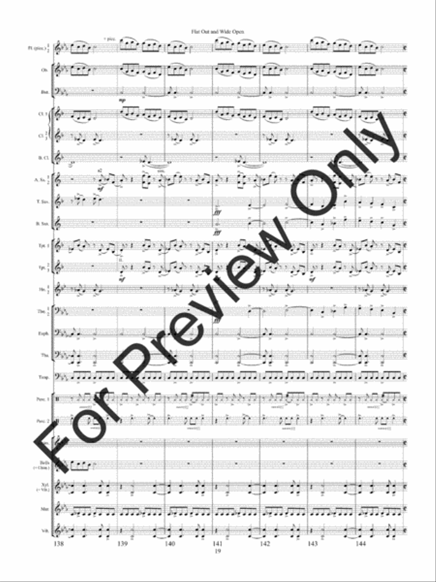 Flat Out and Wide Open Concert Band scores gallery preview page 22