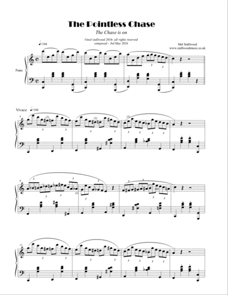 The Pointless Chase Piano Solo scores gallery preview page 2