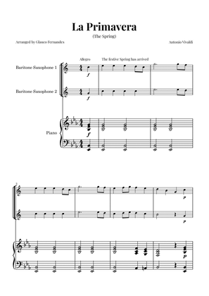 La Primavera (The Spring) by Vivaldi - Baritone Saxophone Duet and Piano