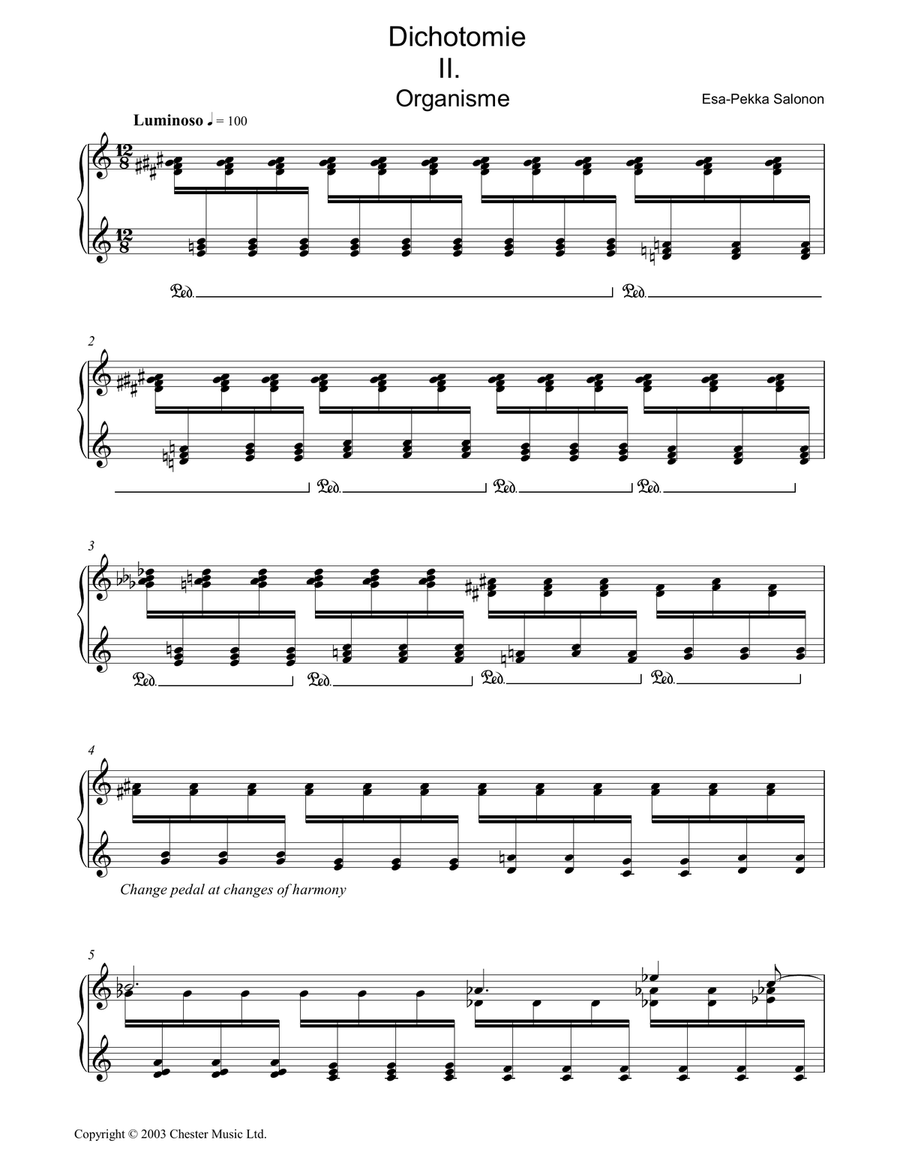 Dichotomie II - Organisme Organ scores gallery preview page 1