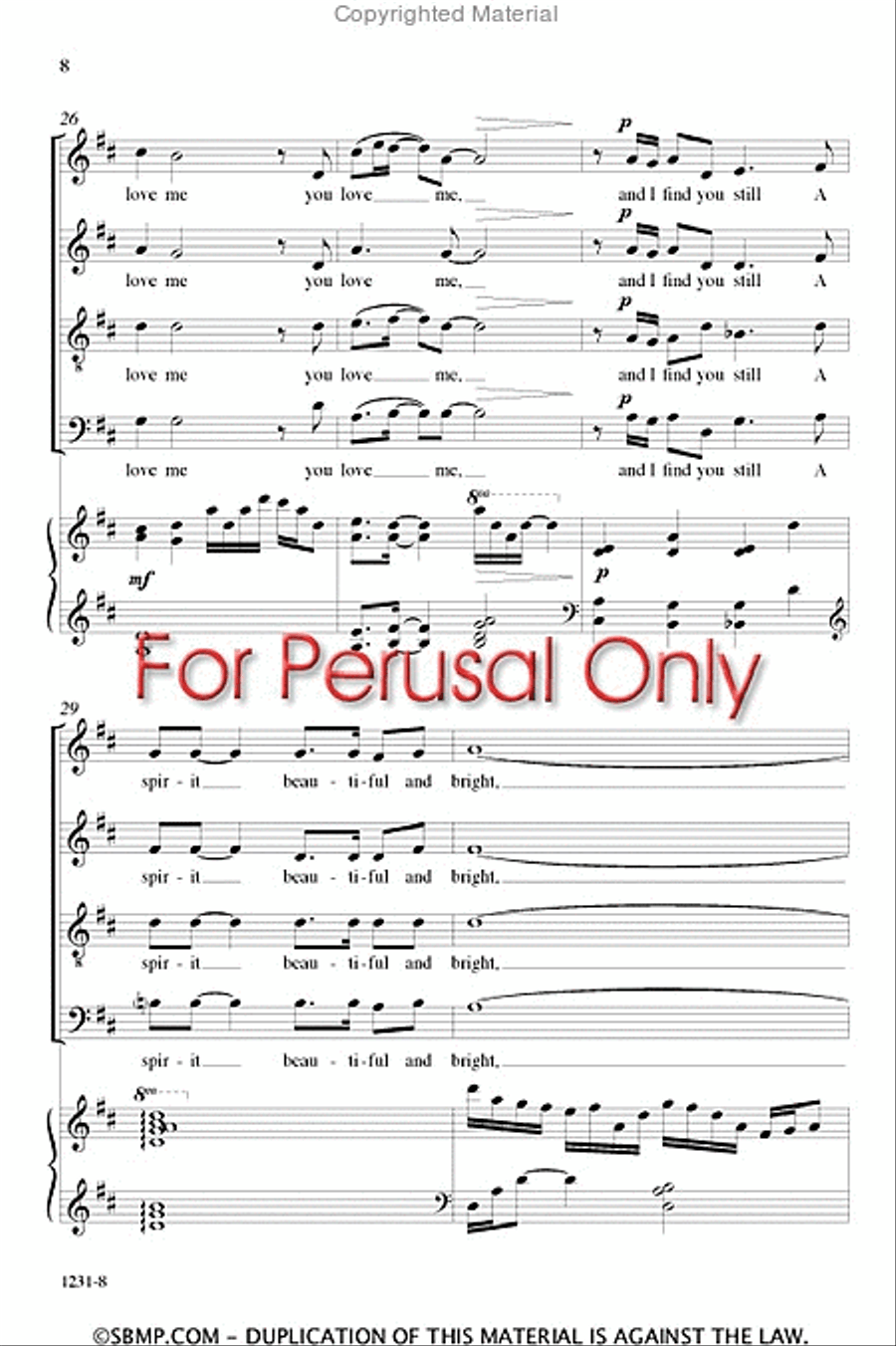 I Am Not Yours - SATB Octavo 4-Part scores gallery preview page 7