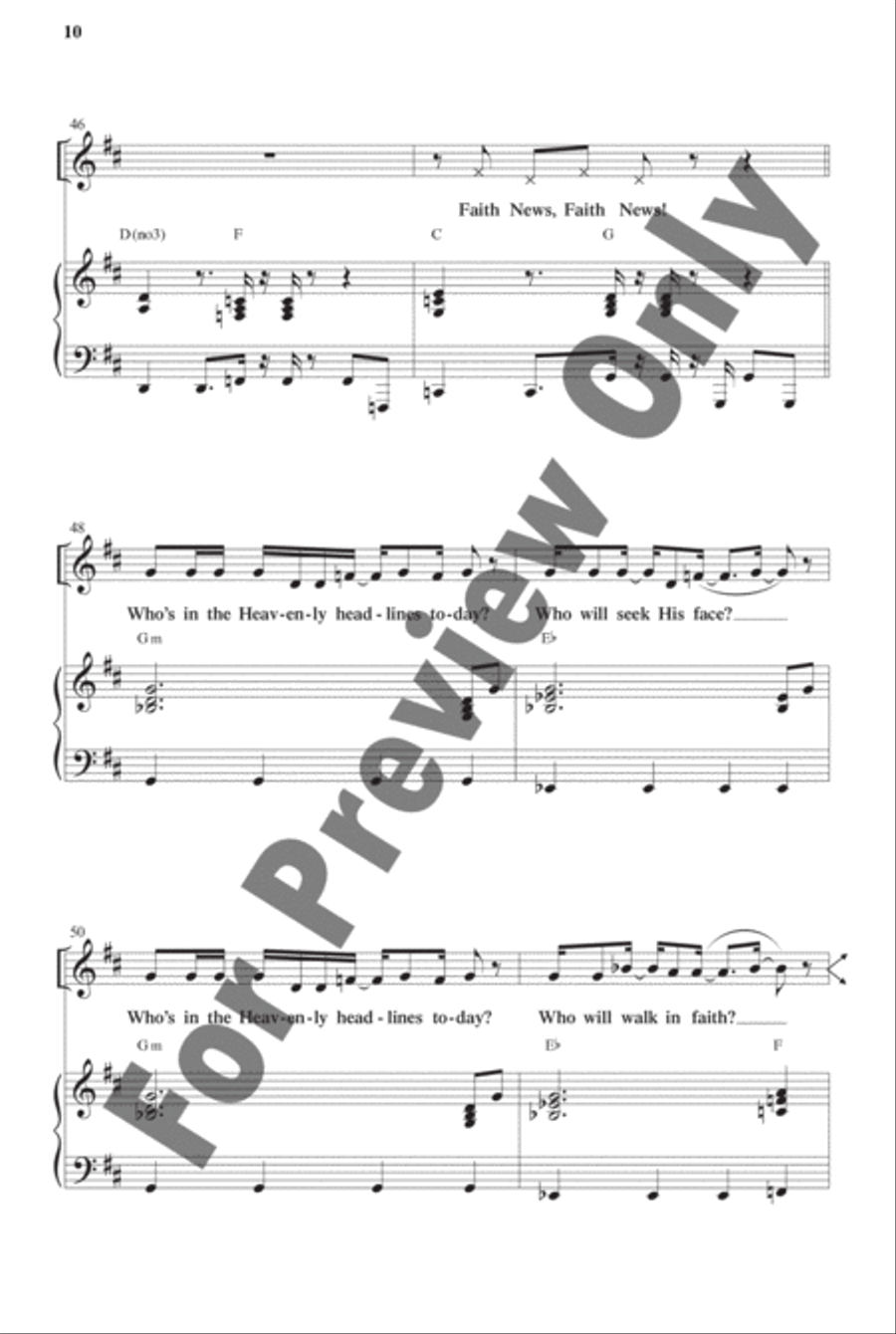 Faith News - Choral Book Choir scores gallery preview page 14