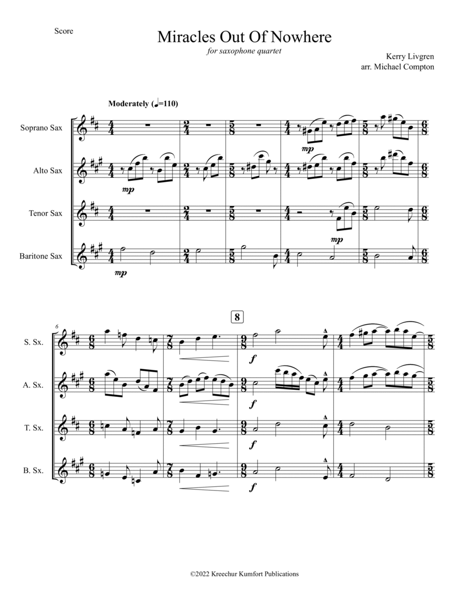Miracles Out Of Nowhere Miracles Out Of Nowhere Small Ensemble scores gallery preview page 1