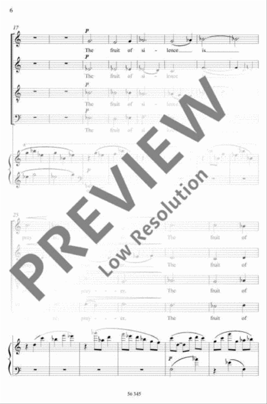 The Fruit of Silence Mixed Choir scores gallery preview page 7