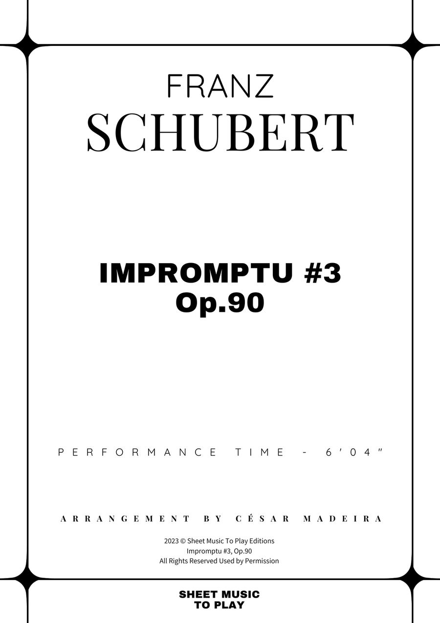 Impromptu No.3, Op.90 - English Horn and Piano (Full Score and Parts) English Horn scores gallery preview page 2