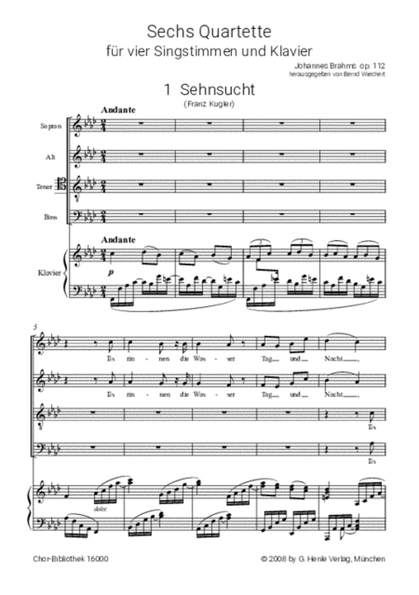 6 Quartets Op. 112
