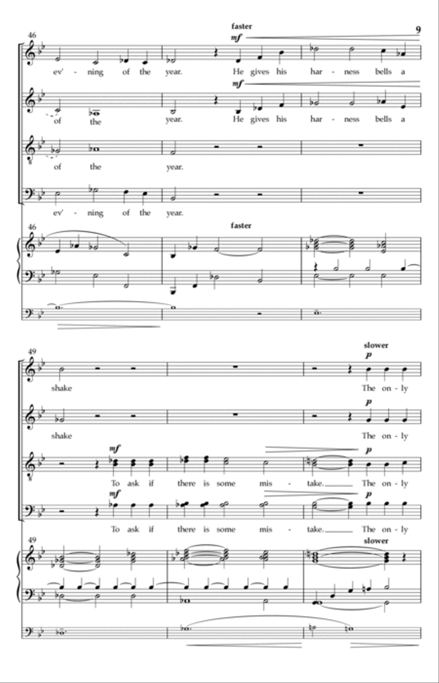The Woods (Stopping By Woods On A Snowy Evening) 4-Part scores gallery preview page 6