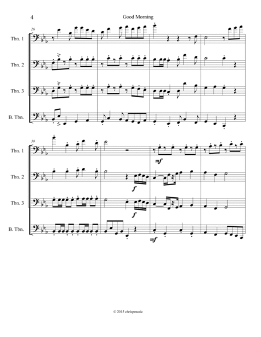 Good Morning Good Morning Brass Ensemble scores gallery preview page 5