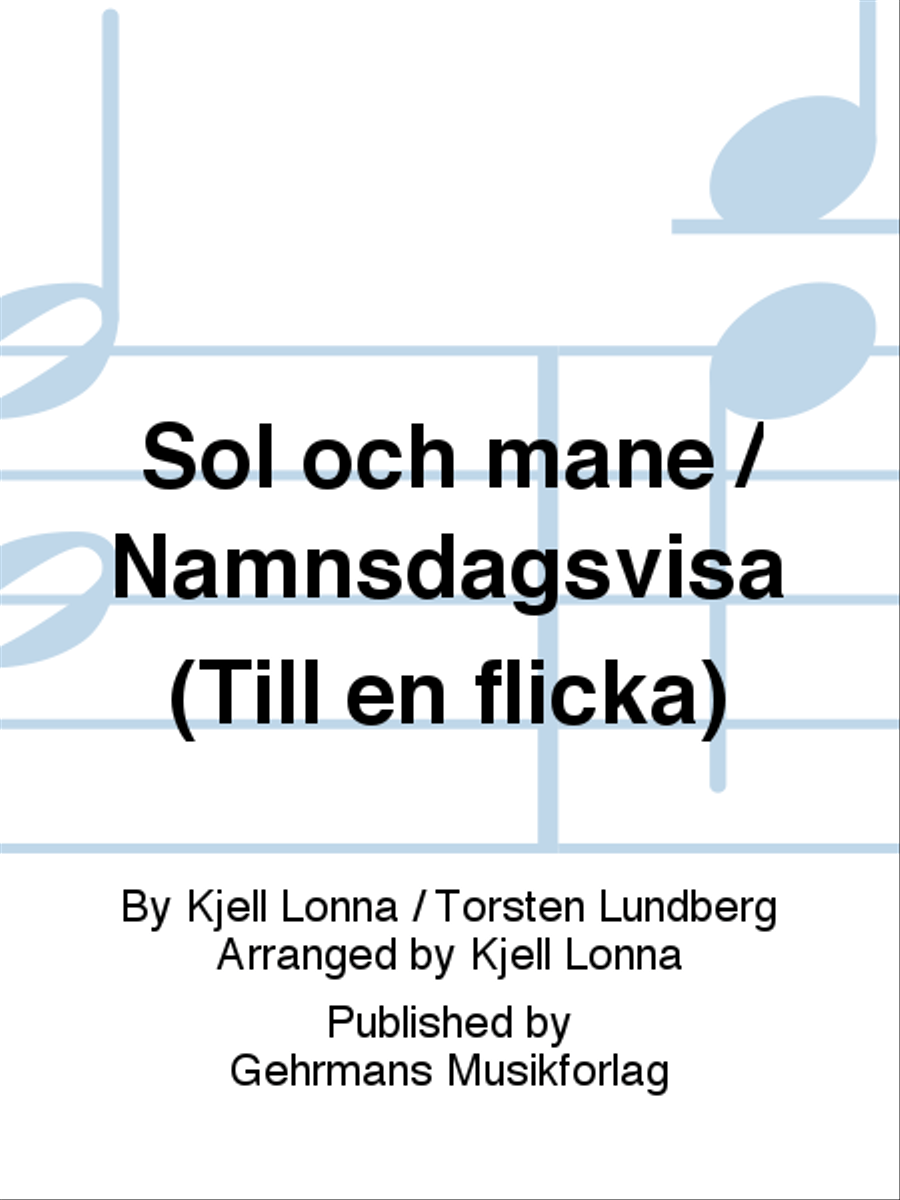 Sol och mane / Namnsdagsvisa (Till en flicka) TTBB scores gallery preview page 1