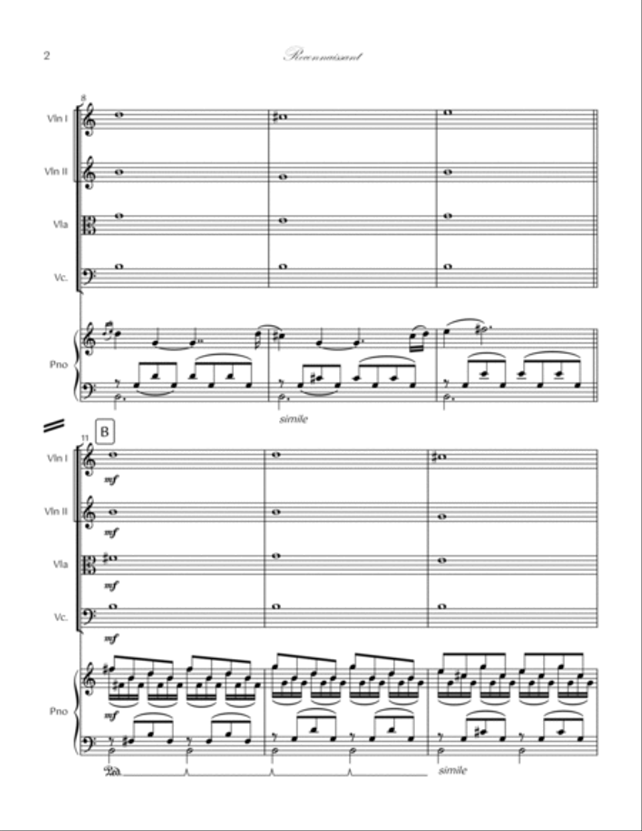 09. Reconnaissant Piano Quintet Piano Quintet scores gallery preview page 2