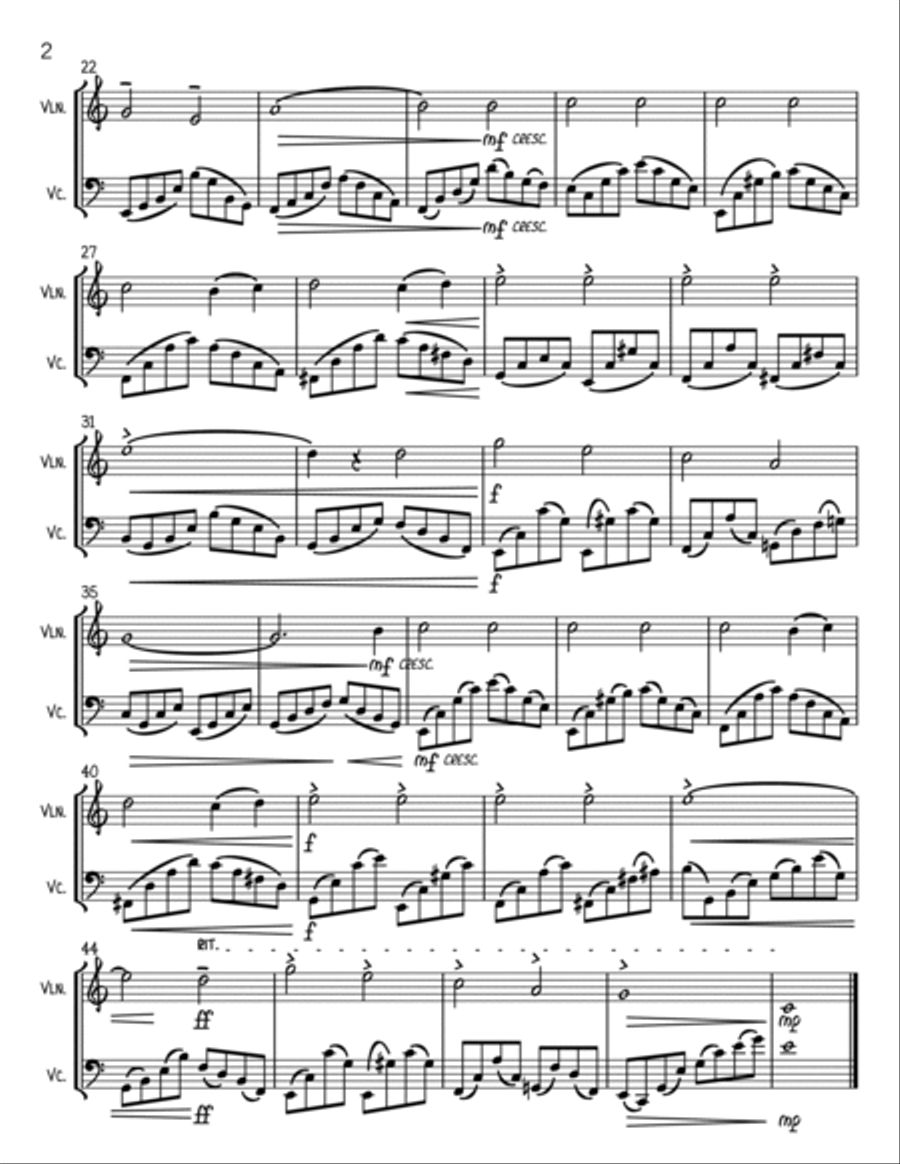 You'll Never Walk Alone String Duet scores gallery preview page 2