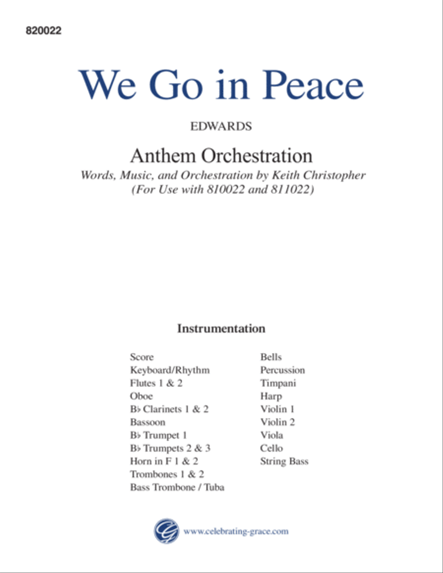 We Go in Peace 4-Part scores gallery preview page 1