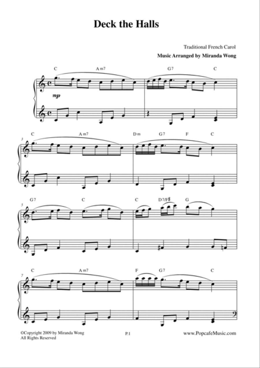 Deck the Hall - Easy Christmas Piano Solo Deck the Hall - Easy Christmas Piano Solo Easy Piano scores gallery preview page 2
