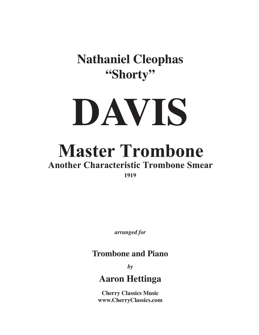 Master Trombone for Trombone and Piano Piano scores gallery preview page 1