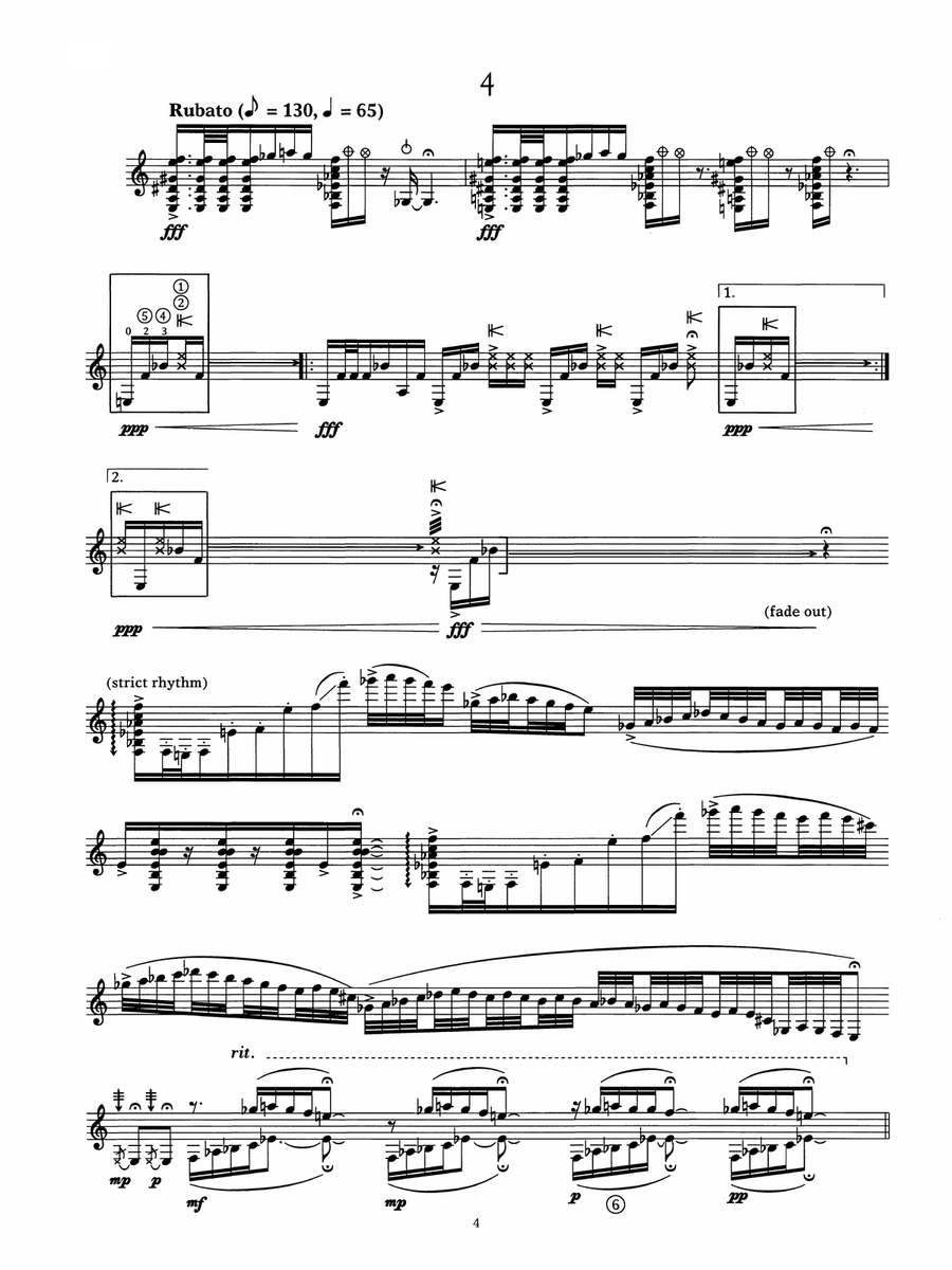 Seven Desires For Guitar Acoustic Guitar scores gallery preview page 4