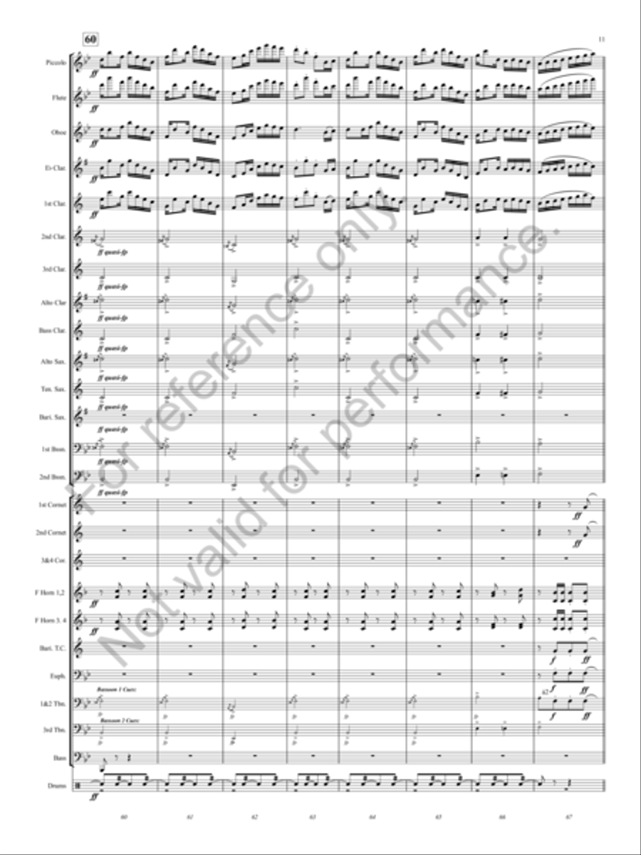 Marching Through Georgia Concert Band scores gallery preview page 8