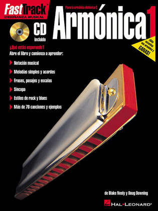 Book cover for FastTrack Harmonica Method – Spanish Edition