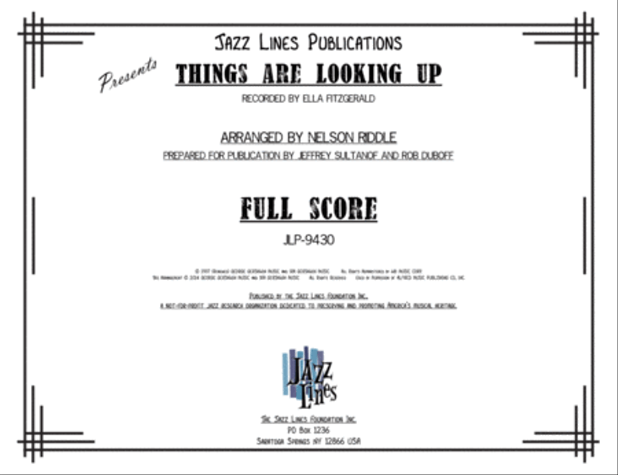 Things Are Looking Up Big Band scores gallery preview page 2
