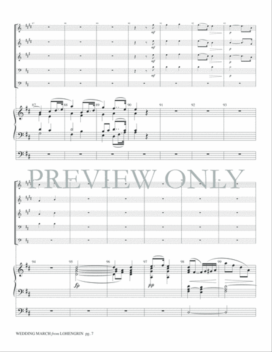 Wedding March from Lohengrin Brass Ensemble scores gallery preview page 9